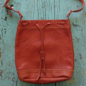 NWOT FRYE Chestnut Campus Drawstring Handbag